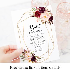 Printable Shower Invitation Template Bridal Invite Fully - Etsy