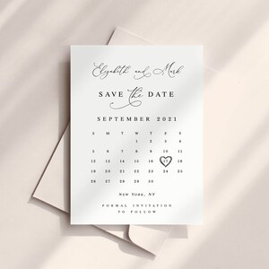 Calendar Save the Date Template Templett Fully Editable Etsy