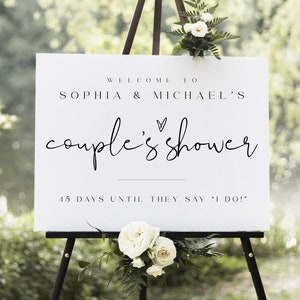 Couples Shower Welcome Sign, Wedding Shower Welcome Sign, Minimalist Wedding Couples Shower Sign, Modern Wedding Shower Welcome Sign #f35
