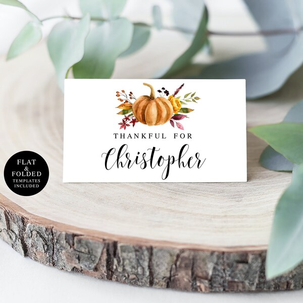 Digital place cards for thanksgiving etsy
