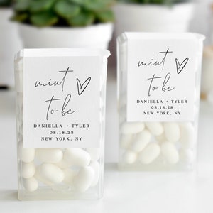 Instant Download Tic Tac Label Template, Mint To Be Wraparound, 100% Editable Text, Printable Favor Sticker, DIY Personalized, Heart #vmt710
