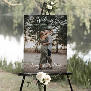 Welcome Sign, Rehearsal Dinner, Digital Download, Fully Editable Template, With Photo, Picture, Customize, Templett 18x24, 24x36 DIY #vmt580