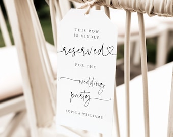 Reserved Seating Tags For Wedding, Reserved Chair Tags, Minimalist Wedding Reserved Seat Sign, Wedding Seating Tag Reserved Wedding Tag #f44
