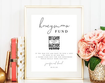 Printable Honeymoon Fund Sign Template Wedding Cash Gift - Etsy
