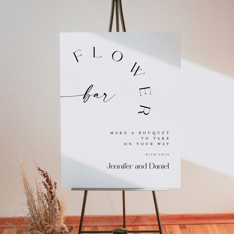 Flower Bar Sign Etsy