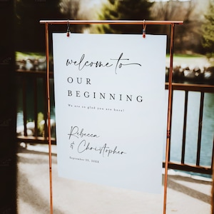 Wedding Welcome Sign Template Minimalist Welcome to Our - Etsy