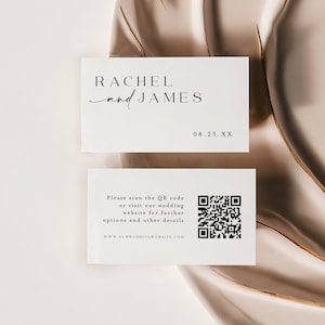 QR-Code Hochzeitswebsite, Antwortkarte Online, Minimalistische Hochzeitswebsite, Einladungskarte, Modernes Design #f41
