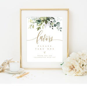 Favors Sign Template, Edit With Templett, Instant Download, Please Take One, 100% Editable, Wedding, Bridal Shower, Baby Shower, Custom #c61
