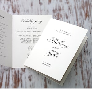 Templett Wedding Program Template, DIY, Folded Booklet, Catholic Ceremony, 100% Editable, Personalized, Self-Editing, Retro, Vintage #vmt11