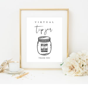 Virtual Tip Jar Sign Template Printable Fully Editable - Etsy