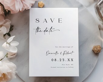 Minimalist Save the Date Template, Electronic or Printable Save The Date Template, Text Message Save The Date Evite, Digital Download #f41