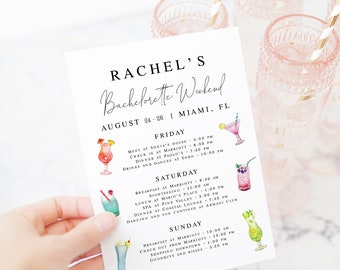 Reunion Itinerary Etsy