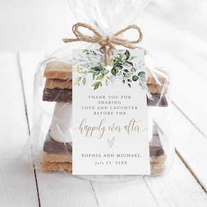 Rehearsal Dinner Favor Tags, Greenery Rehearsal Dinner Tags, Modern Wedding Rehearsal Dinner Thank You Tag, Rehearsal Party Favor Tags #c61