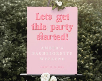 Bachelorette Weekend Welcome Sign Template, Edit With Templett, Instant Download, Welcome To Bachelorette Party Sign Template, Poster #f42