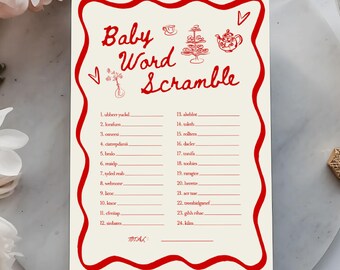 Ciao Bambino Baby Shower Game, Italian Theme Decor, Hand Drawn Baby Brunch Decorations 5x7 #c97