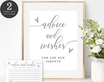 Wünsche für Baby Karten und Zeichen zum Ausdrucken, Wünsche für Baby Schild Vorlage, Baby Shower Well wünscht Karte, Gebete für Baby Karten #vmt12