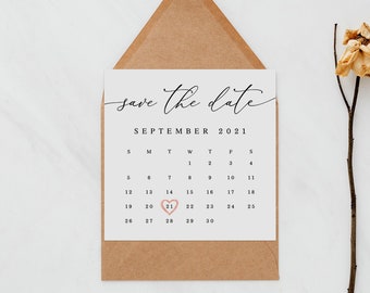 Calendar Save The Date Template, Instant Download, Edit With Templett, Bridesmaid Proposal Box, 100% Editable Text, Rehearsal Dinner #vmt10