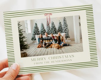 Printed & Shipped Merry Christmas Card, Happy Holidays, Christmas Cards Personalized Custom, Greeting Cards Xmas