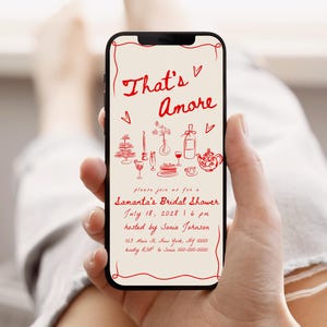 Bridal Shower Evite, Digital Bridal Shower Invite, Hand Drawn Bride To Be Evite, Trendy Electronic Bridal Shower Mobile Invitation #c97