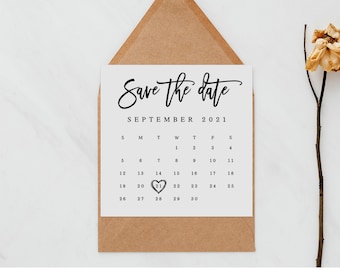 Calendar Save The Date Template, Try Before You Buy, Edit With Templett, Create Your Own Card, Rehearsal Dinner, Bridesmaid Proposal #vmt210