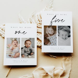 Foto tafelnummers bruiloft, minimalistische tafelnummersjabloon, toen we leeftijd tafelnummers, kindertijd tafelnummers downloaden #f38
