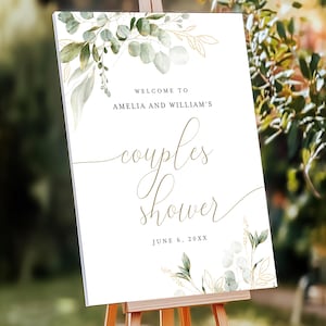 Couples Shower Sign, Editable Couples Shower Sign for Party, Couples Shower Poster, Download Couples Shower Welcome Sign #p14