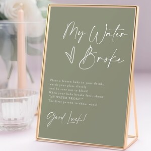 My Water Broke Baby Shower Game, My Water Broke Game, Ice Cube Baby Brunch Game, Printable Snowflake Theme #f41