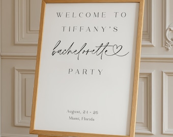 Hens Party Welcome Sign, Minimalist Hen Party Sign, Bachelorette Party Welcome Sign, Modern Hens Party Welcome Sign, Wife of The Party #f38