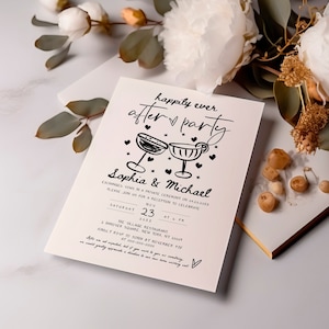 Happily Ever After Party Invitation: Wedding Reception Invite (Digital Template)