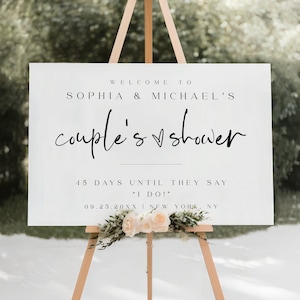 Couples Shower Welcome Sign, Wedding Shower Welcome Sign, Minimalist Wedding Couples Shower Sign, Modern Wedding Shower Welcome Sign #f43