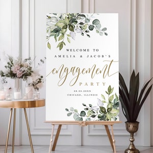 Engagement Party Sign, Engagement Sign for Party, Engagement Signs, Engagement Party Welcome Sign, Engagement Poster, Engagement Party #c61