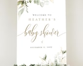 Canva Baby Shower Welcome Sign Template (Digital Download) #pv14