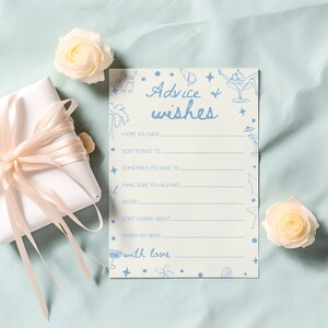 Last Toast On The Coast Bachelorette Party Advice and Wishes Cards, Coastal Beach Hen Party Bachelorette Weekend Advice For The Bride #c97b