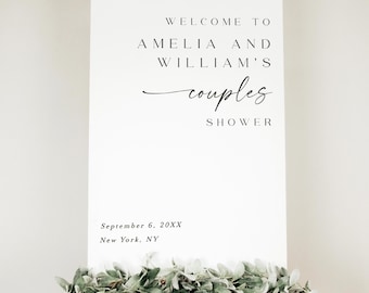 Couples Shower Sign, Editable Couples Shower Sign for Party, Couples Shower Poster, Download Couples Shower Welcome Sign #f37