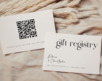 Gift registry card template Wedding enclosure card template Invitation enclosure Printables Registry card inserts Gift registry card #f41