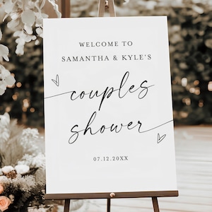 Couples Shower Welcome Sign, Wedding Shower Welcome Sign, Minimalist Wedding Couples Shower Sign, Modern Wedding Shower Welcome Sign #f37