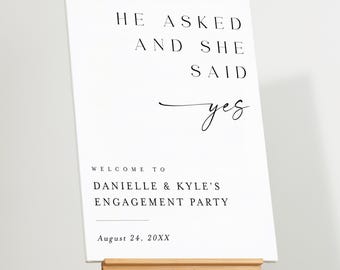Engagement Party Sign, Engagement Sign for Party, Engagement Signs, Engagement Party Welcome Sign, Engagement Poster, Engagement Party #f37