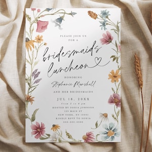 Bridal Luncheon Invitation, Editable Bridal Luncheon Invite, Modern Bridal Shower Lunch, Download Bridal Shower Invite Printable #c82