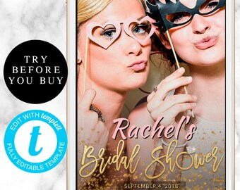 Bridal shower geofilter Instant download Gold geofilter Bridal shower snapchat filter Custom geofilter Bridal shower snapchat geofilter