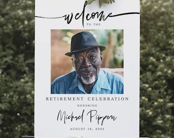 Printed & Shipped Retirement Celebration Welcome Sign, Retirement Party Board, For Men Or Women, Try Before You Buy, Photo, Picture