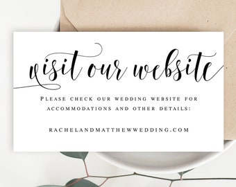 wedding website card etsy