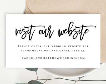 visit our website card template wedding website insert cards wedding insert examples