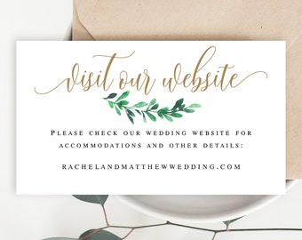 wedding website card etsy