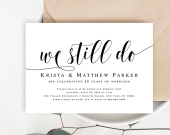 Vow Renewal Invite Etsy