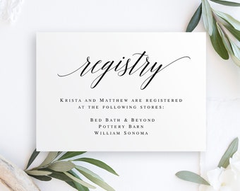 registry card etsy