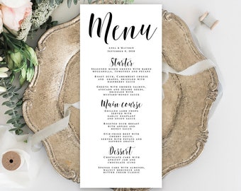 rehearsal dinner menu etsy