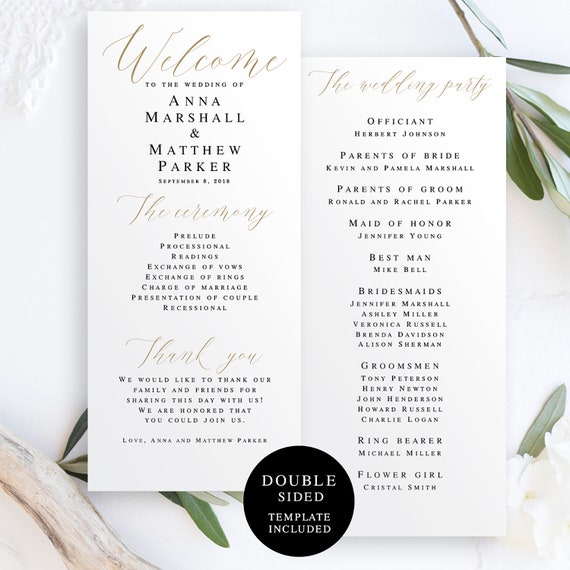 Program Card Template