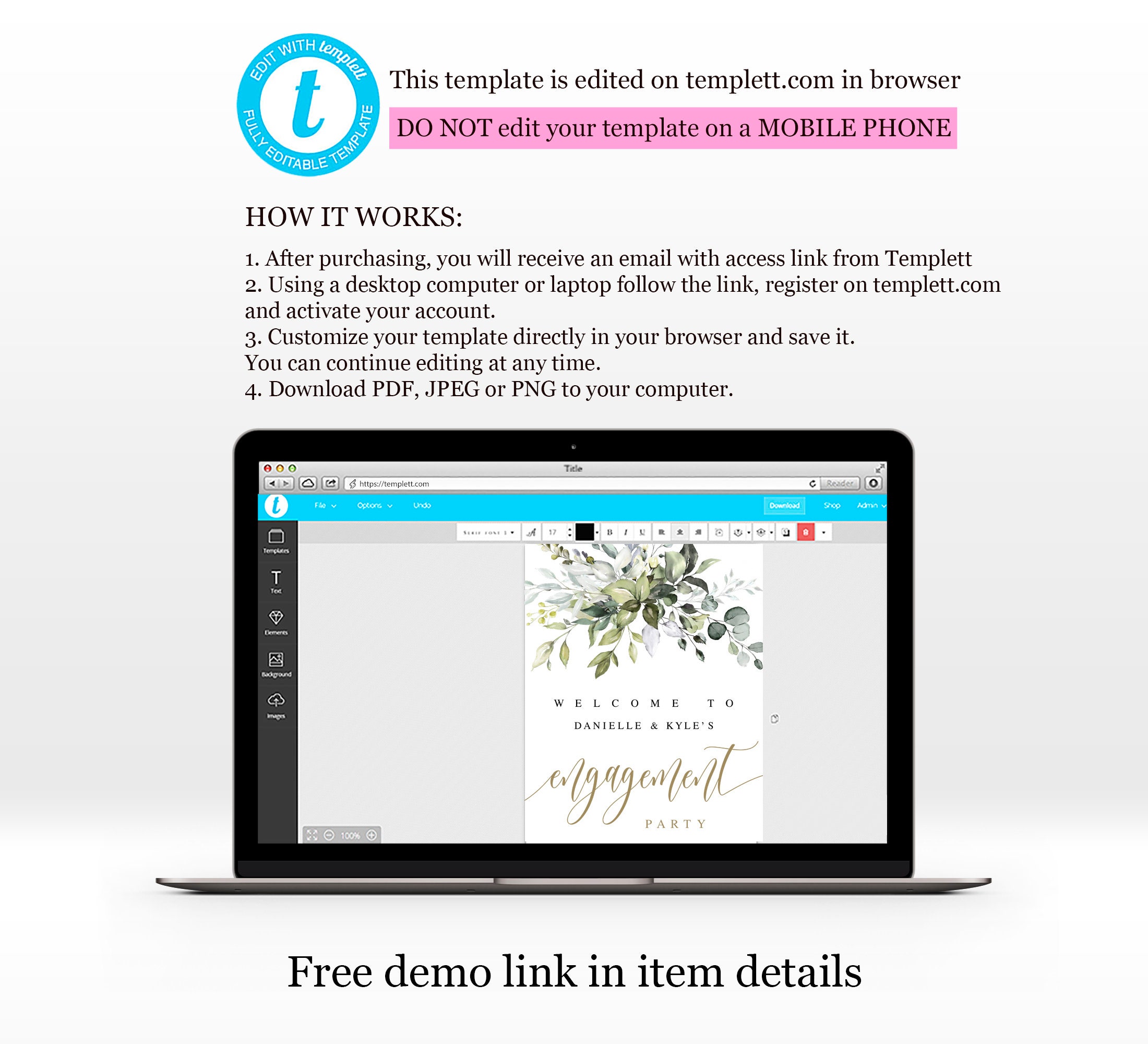 Instant Download Engagement Sign Fully Editable Template - Etsy