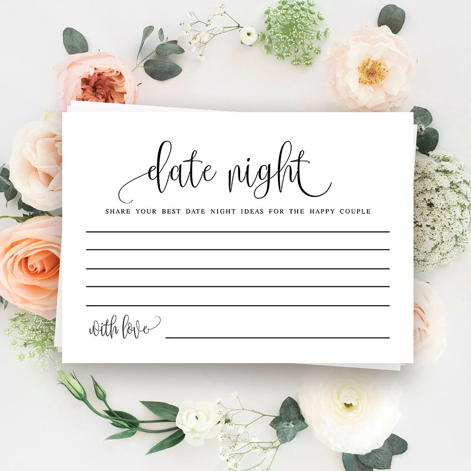 Bridal Game Activity Date Night Jar Date Night Ideas Cards - Etsy