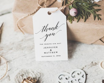 Wedding favor tags Wedding thank you tags printable Thank you tag template Gift tags Favor tags template Thank you tag  #vm51